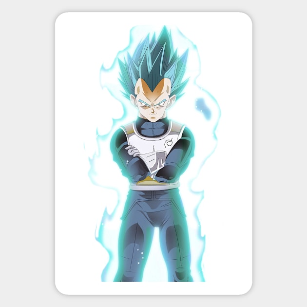 blue Vegeta Hot Coffee Sticker by phxaz